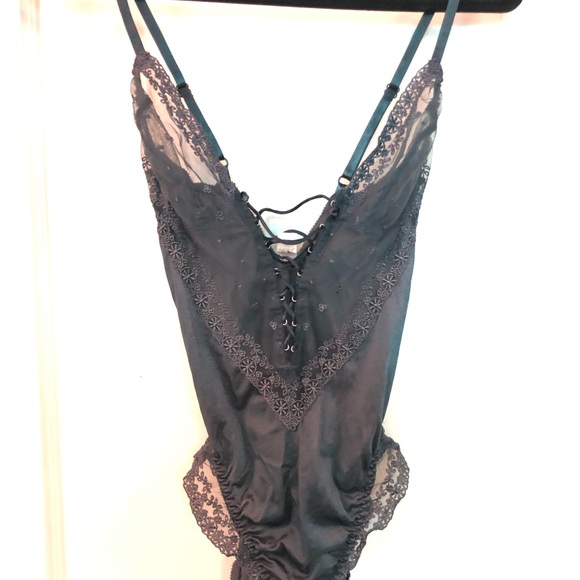 Vintage Intimates Navy Blue Bodysuit / Teddy, Style 9747, Size 34 - Picture 11 of 14